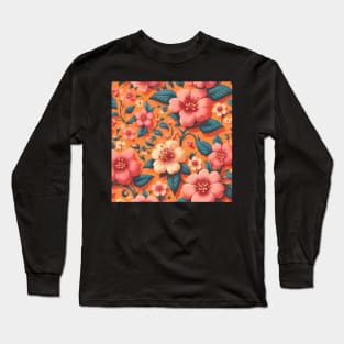 Pink Flowers Long Sleeve T-Shirt